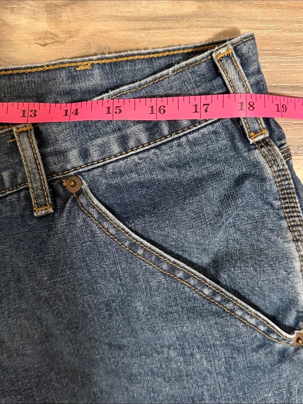 J Crew Vtg. Jeans Mens 38x34 Blue Denim Carpenter Workwear Wide Leg Cotton